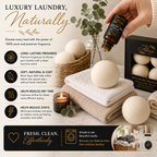 Luxury Laundry Fragrance Kit | 4 Wool Dryer Balls + Scent Oil | Southern Alora Co
