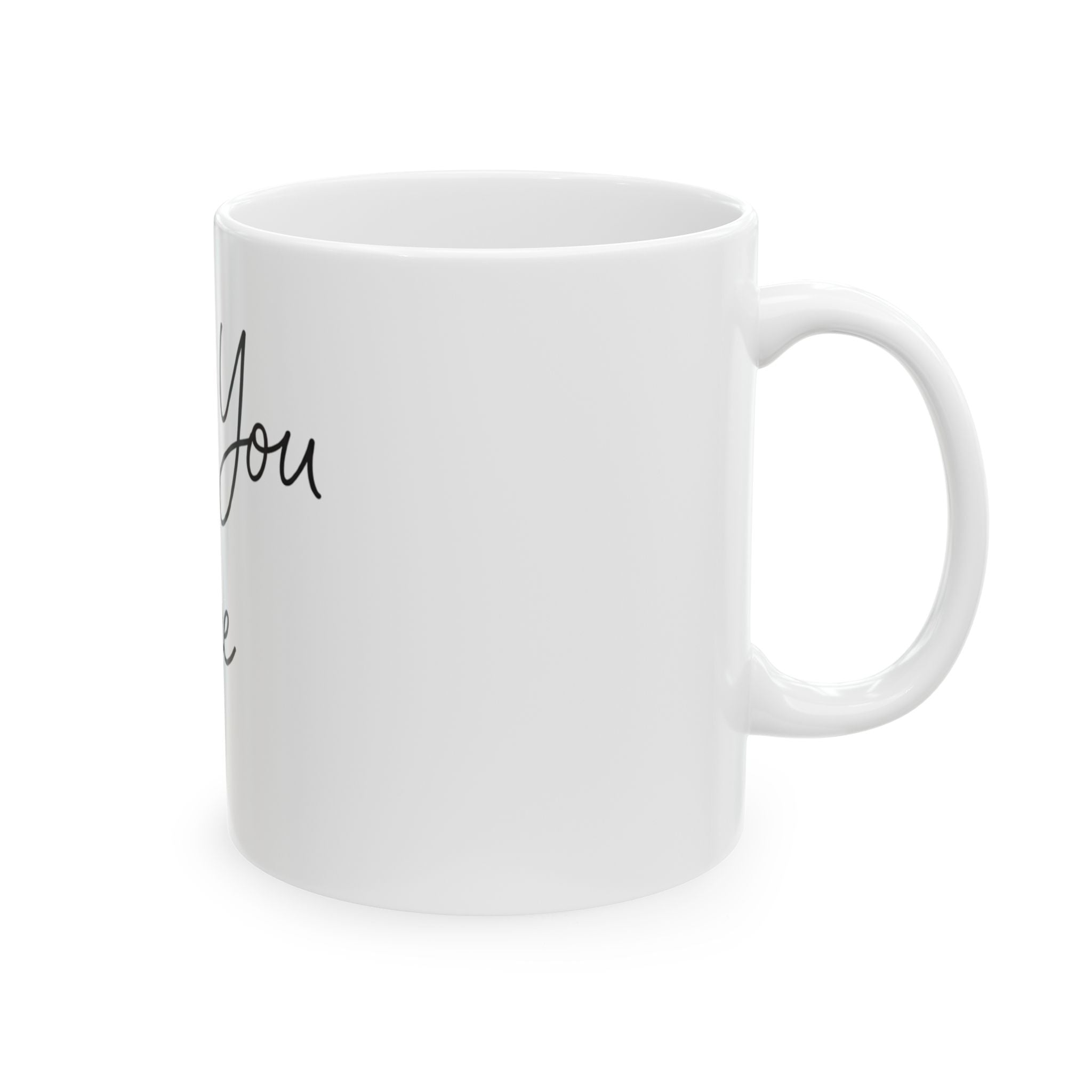 Love You Bye mug | Script typography ceramic mug