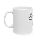 Love You Bye mug | Script typography ceramic mug