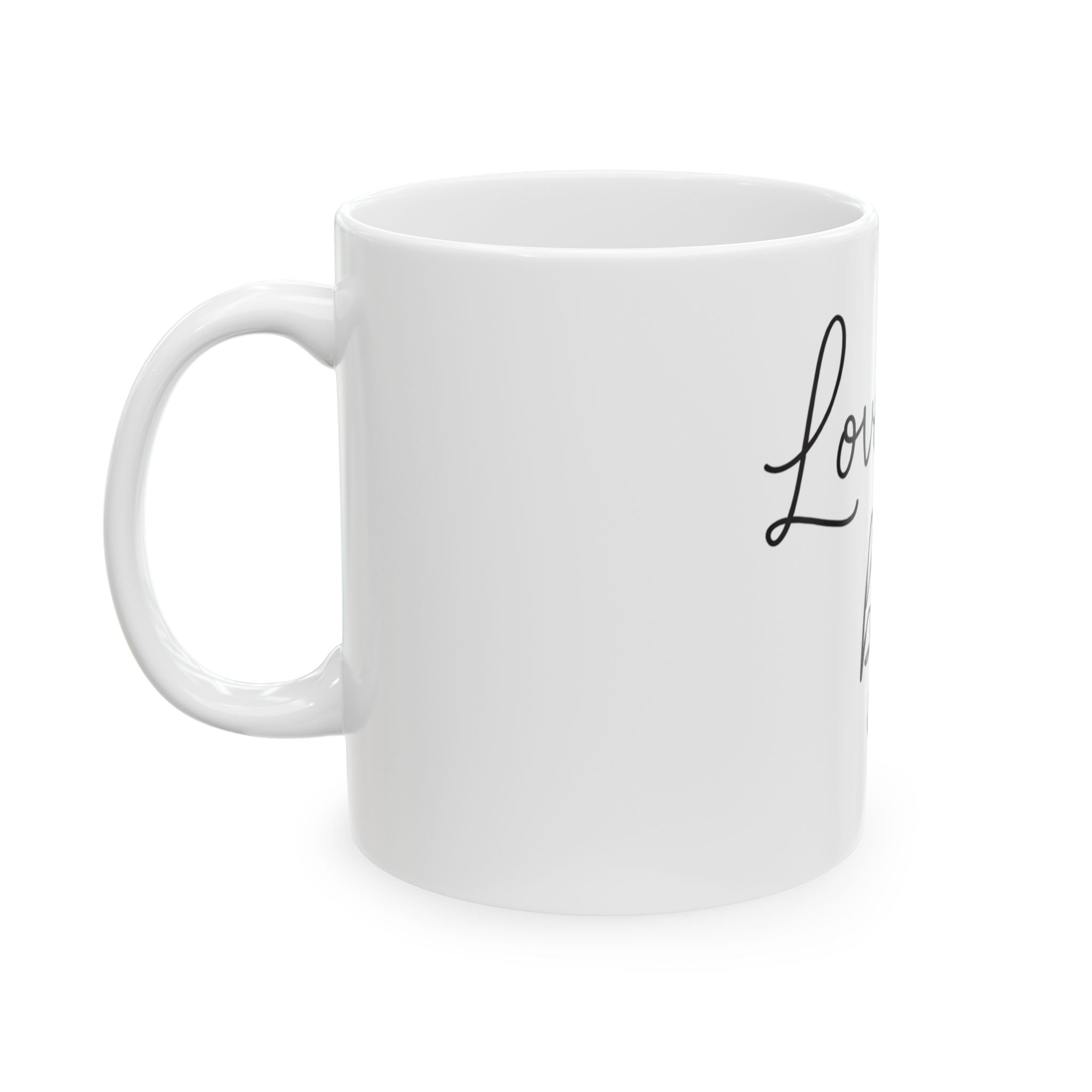 Love You Bye mug | Script typography ceramic mug