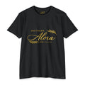 Southern Alora Co script logo T-Shirt | Gold botanical emblem