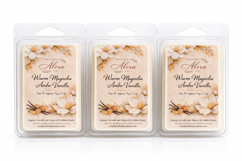 Warm Magnolia Amber Vanilla Wax Melts – 3 Pack