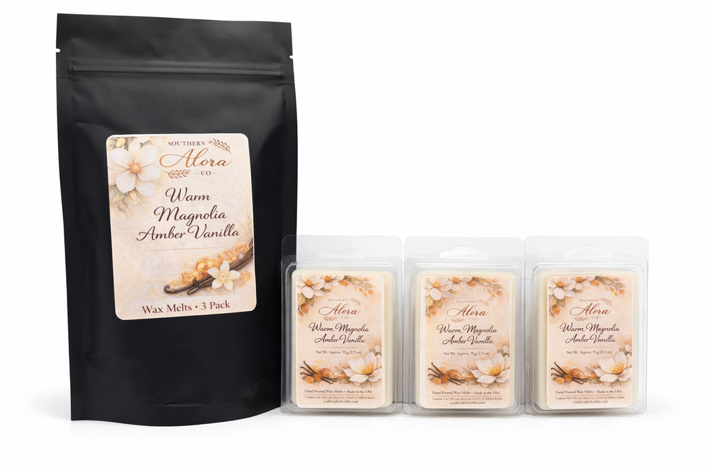 Warm Magnolia Amber Vanilla Wax Melts – 3 Pack