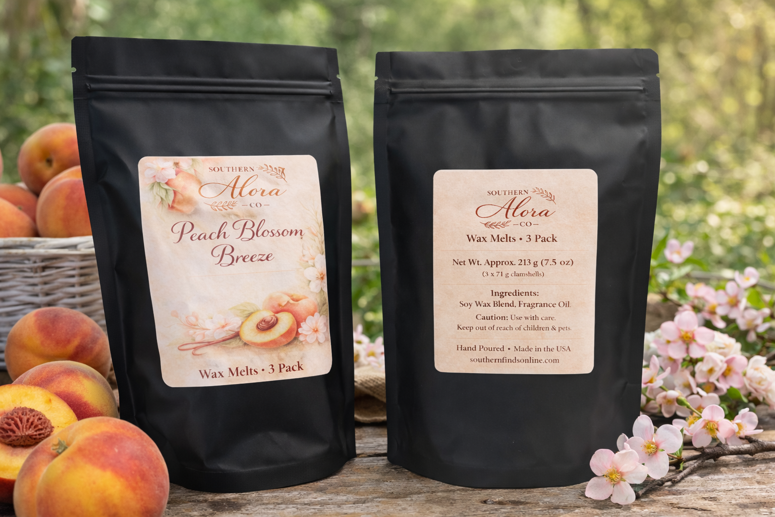 Peach Blossom Breeze Wax Melts – 3 Pack