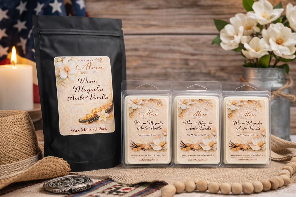 Warm Magnolia Amber Vanilla Wax Melts – 3 Pack