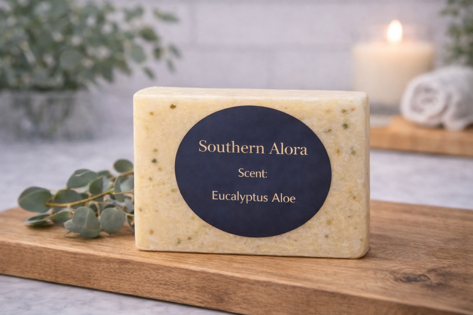Eucalyptus Aloe Spa Bar – Artisan Cold Process Soap