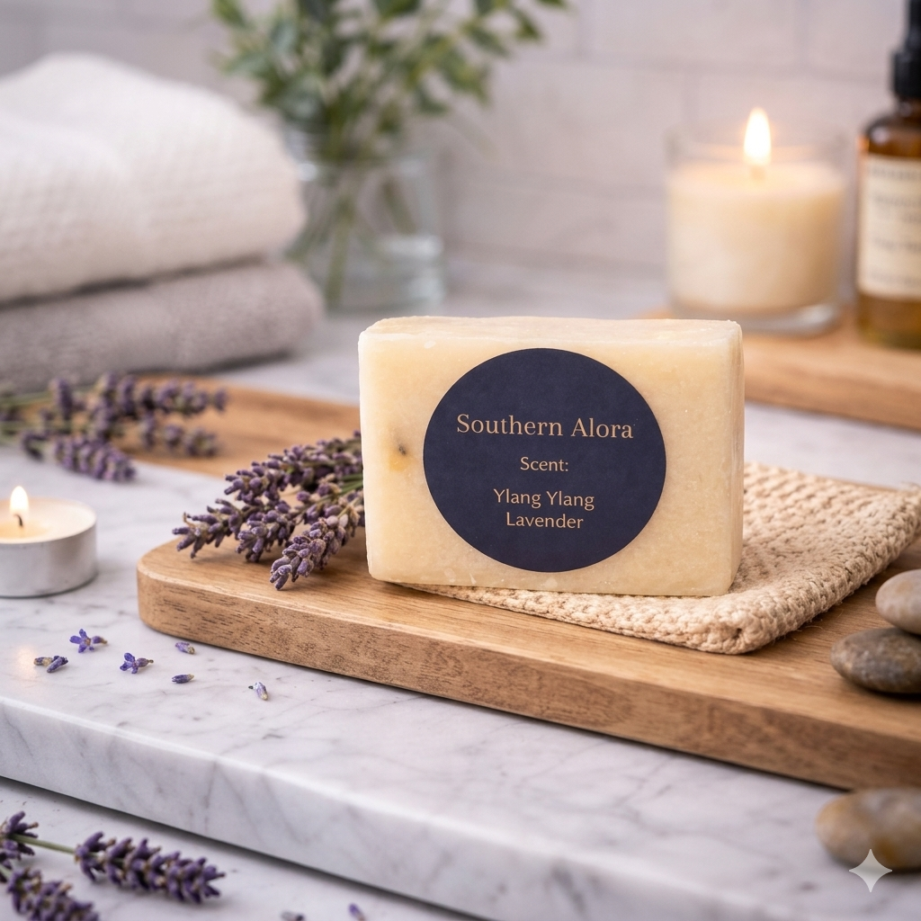 Ylang Ylang Lavender Calm Bar – Artisan Cold Process Soap