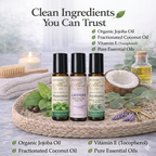 Essential Oil Roll-On Trio – Peppermint, Lavender & Eucalyptus | Aromatherapy Set