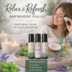 Essential Oil Roll-On Trio – Peppermint, Lavender & Eucalyptus | Aromatherapy Set