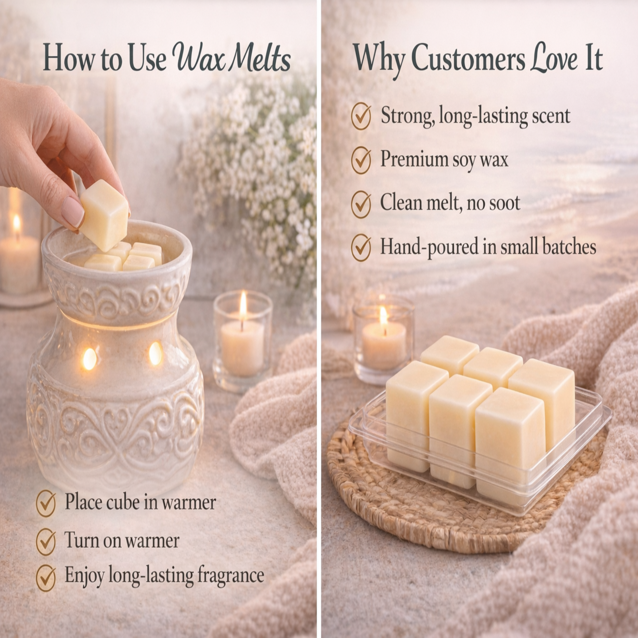 Weekend on the Gulf – Premium Soy Wax Melt | Fresh Coastal Beach Scent | Southern Alora Co