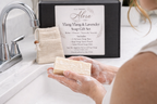 Southern Alora Co Ylang Ylang & Lavender Soap Gift Set – Handmade Soap Bars with Sisal Soap Saver & Wood Soap Dish, Gift Ready