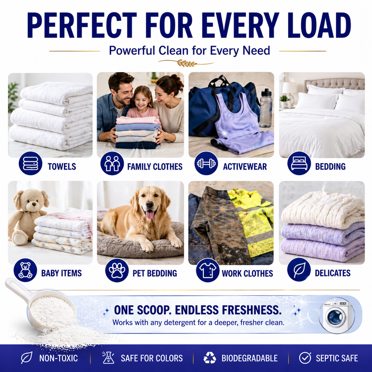 Southern Alora Laundry Scent Booster – Laundry Day Fresh | Oxygen Boost Formula | Odor Eliminator + Deep Cleaning Mineral Powder | Long-Lasting Freshness | HE Safe (1 lb