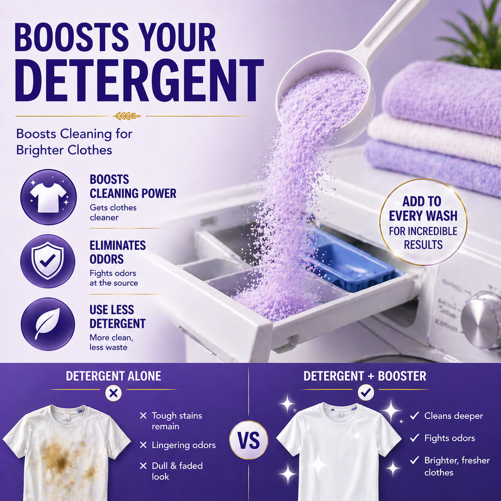 Southern Alora Laundry Scent Booster –Lavender Serenity Fresh  | Oxygen Boost Formula | Odor Eliminator + Deep Cleaning Mineral Powder | Long-Lasting Freshness | HE Safe (1 lb