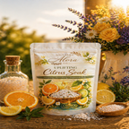 Uplifting Citrus Mineral Bath Soak | Orange & Lemon | Energizing Magnesium Bath | 1 lb