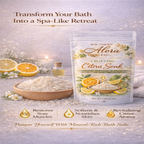Uplifting Citrus Mineral Bath Soak | Orange & Lemon | Energizing Magnesium Bath | 1 lb