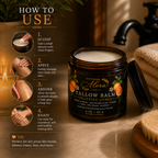 Lavender Tallow Balm – Grass Fed Beef Tallow & Organic Jojoba Oil | 4 oz