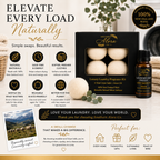 Luxury Laundry Fragrance Kit | 4 Wool Dryer Balls + Scent Oil | Southern Alora Co
