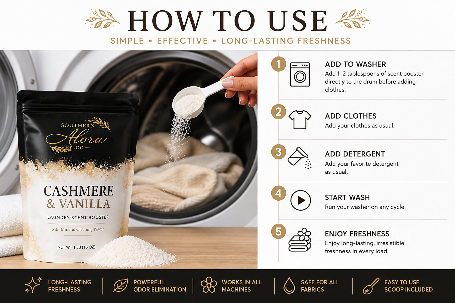 Cashmere & Vanilla Laundry Scent Booster