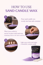 Serene Lavender Sand Candle Wax – Luxury Coastal Candle Experience | Southern Alora Co