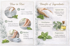 Cooling Mint Foot Soak – Epsom Salt with Peppermint & Eucalyptus (1 lb)